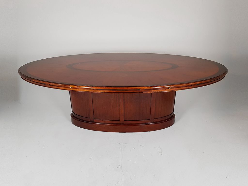 Foto Art Deco Conference Table with Pullout Side Tables, Bohemia 1930 h78x238x120