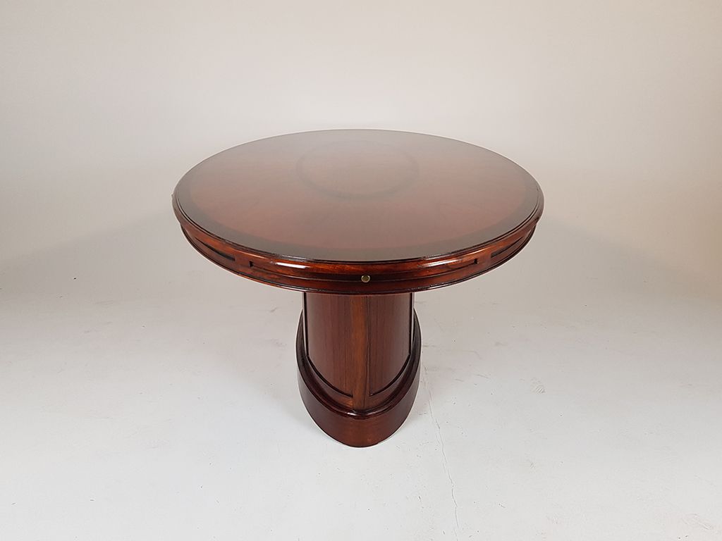 Foto Art Deco Conference Table with Pullout Side Tables, Bohemia 1930 h78x238x120
