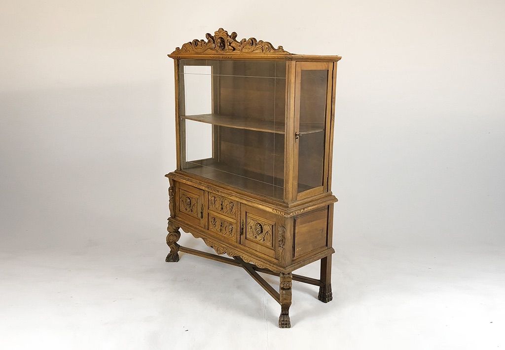Foto Antique South German Glass Cabinet h187x136x50 *N