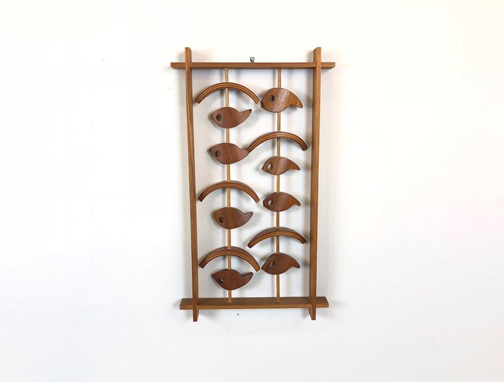 Foto Wooden Wall Decoration Fish h69x39x5 17D10