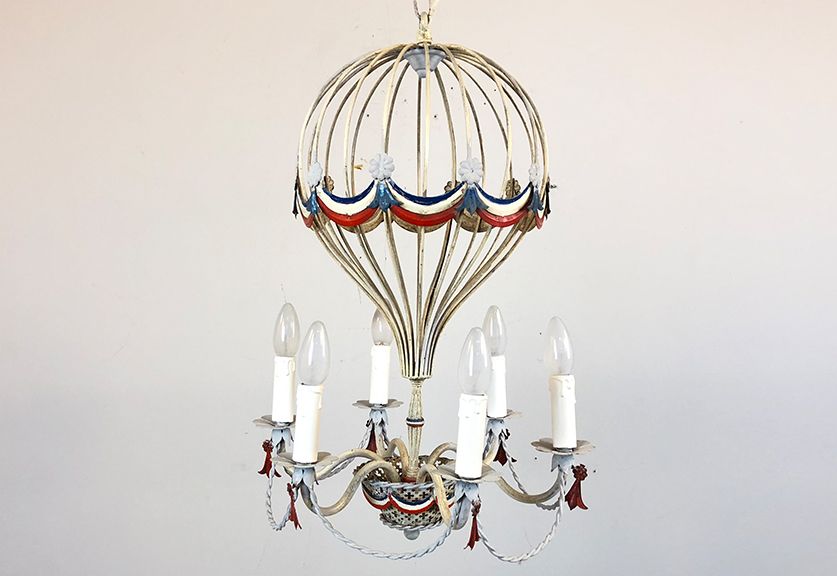 Foto French Metal Chandelier Hot-Air Balloon h65