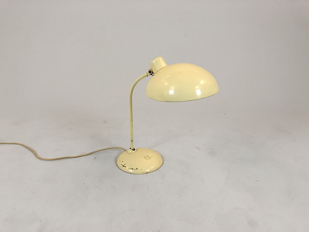 Foto Creme White Industrial Metal Desk Lamp h50