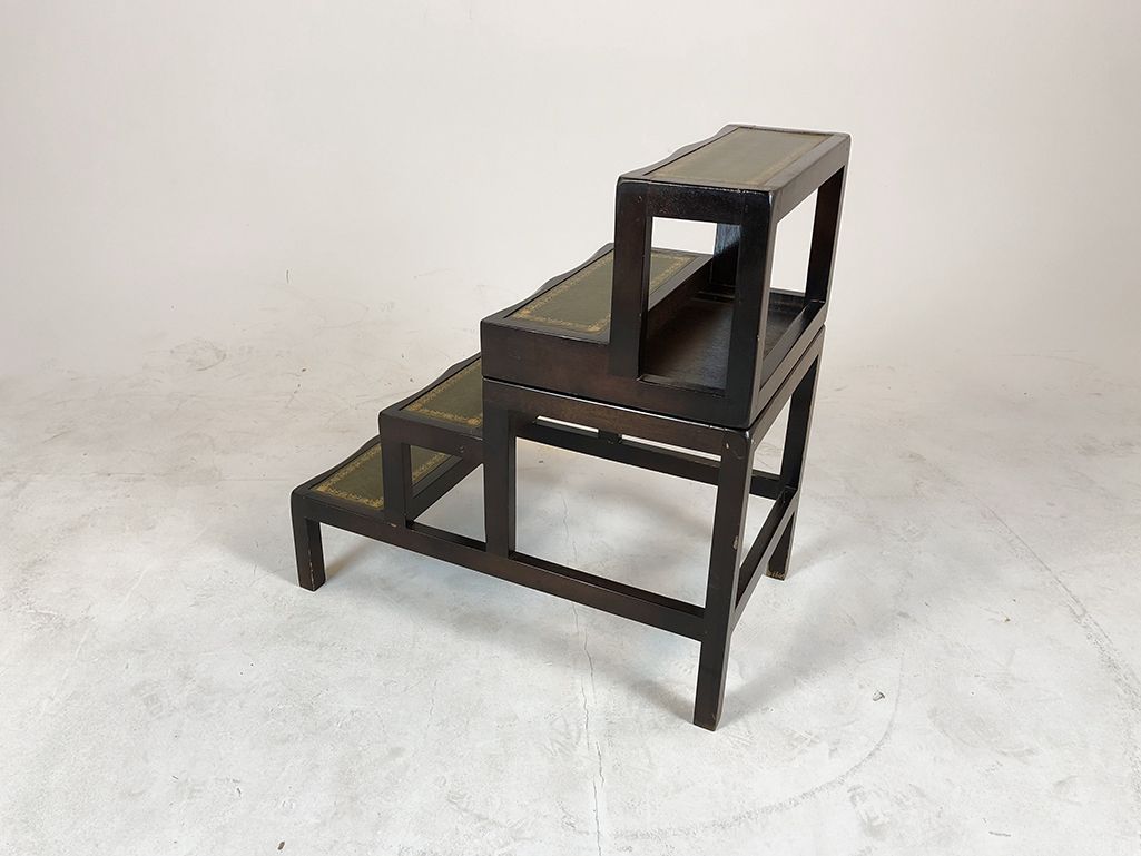 Foto Green Leather Library Ladder