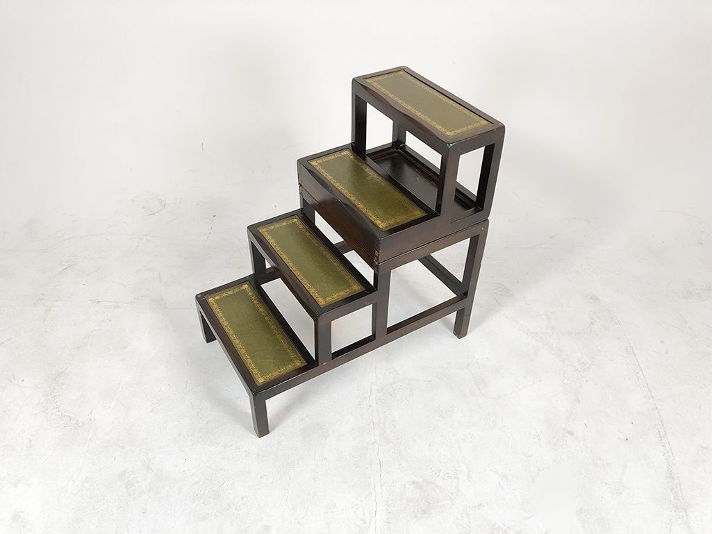 Foto Green Leather Library Ladder