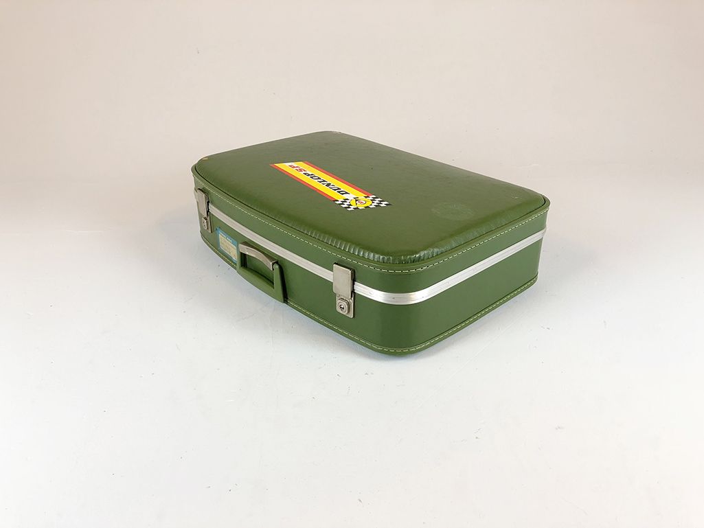 Foto Green Leather Suitcase 1966 3 Sizes h42x60x16