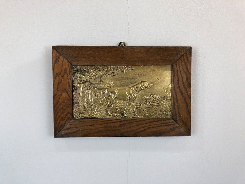 Foto Brass Relief Hunting Dog Bad Tölz 1915 21C2