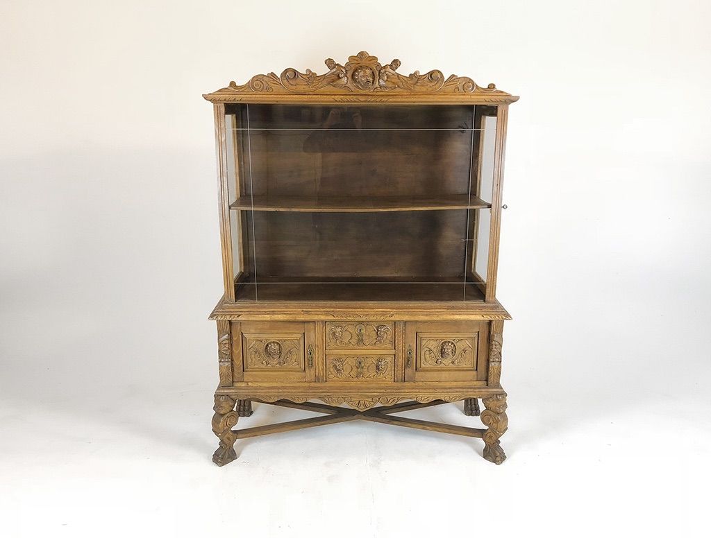 Foto Antique South German Glass Cabinet h187x136x50 *N