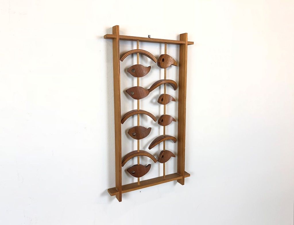 Foto Wooden Wall Decoration Fish h69x39x5 17D10