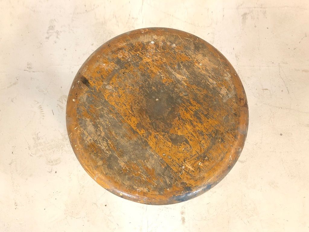 Foto Antique Industrial Stool h48 Germany 1935