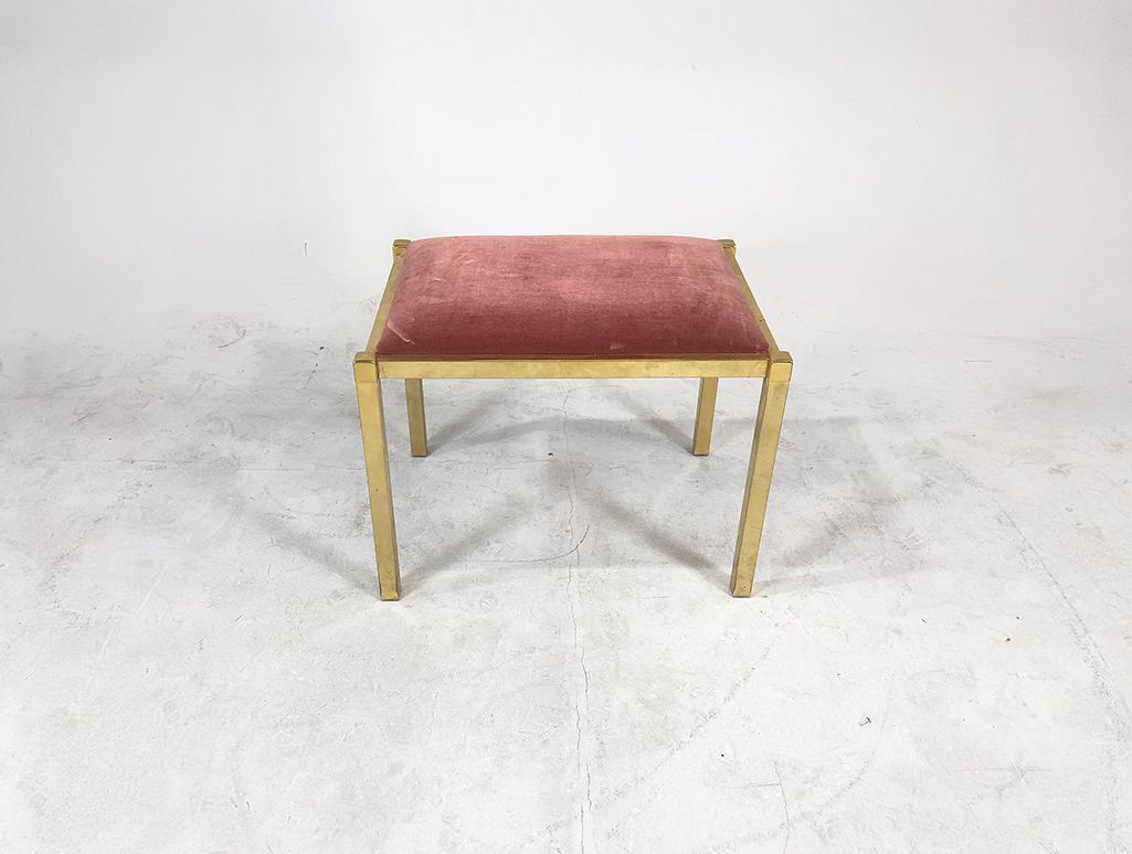 Foto Golden Stool with Rosé Cushion