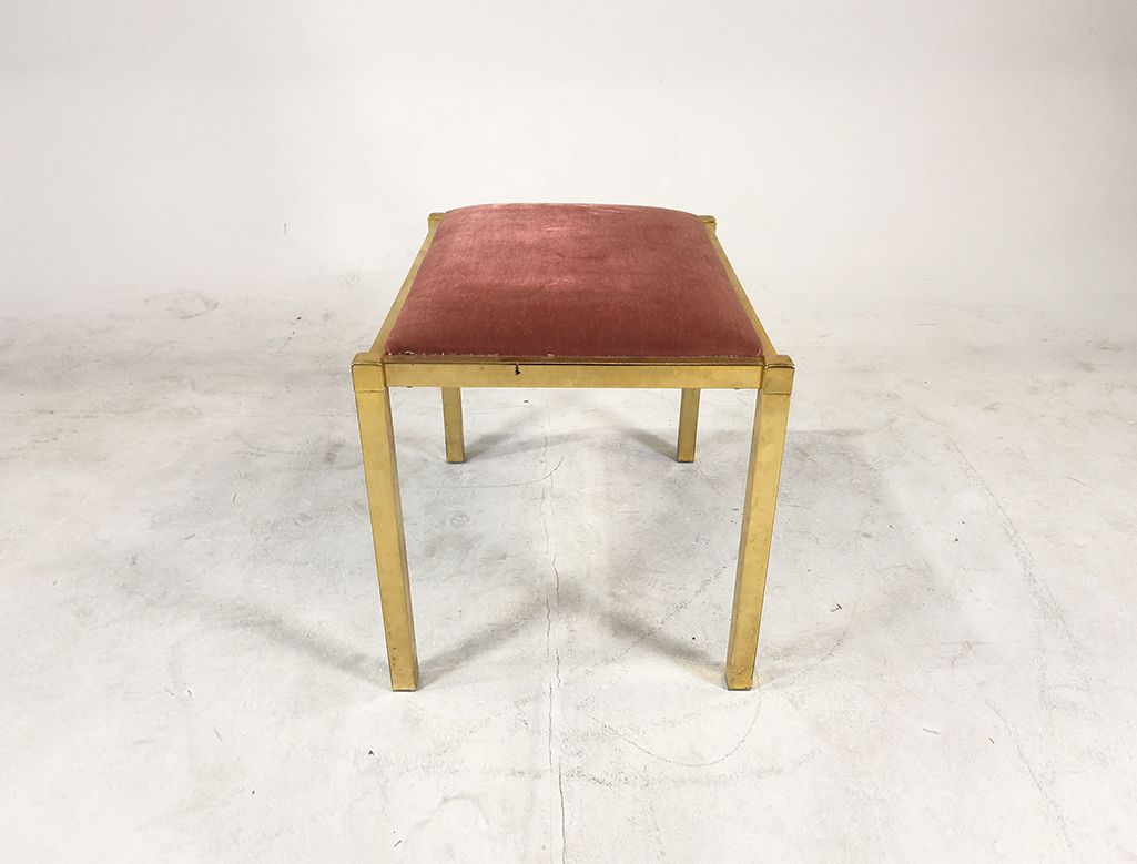 Foto Golden Stool with Rosé Cushion