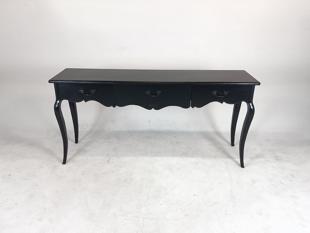 Foto Black Console with Three Drawers Alsace 1925 h86x180x46
