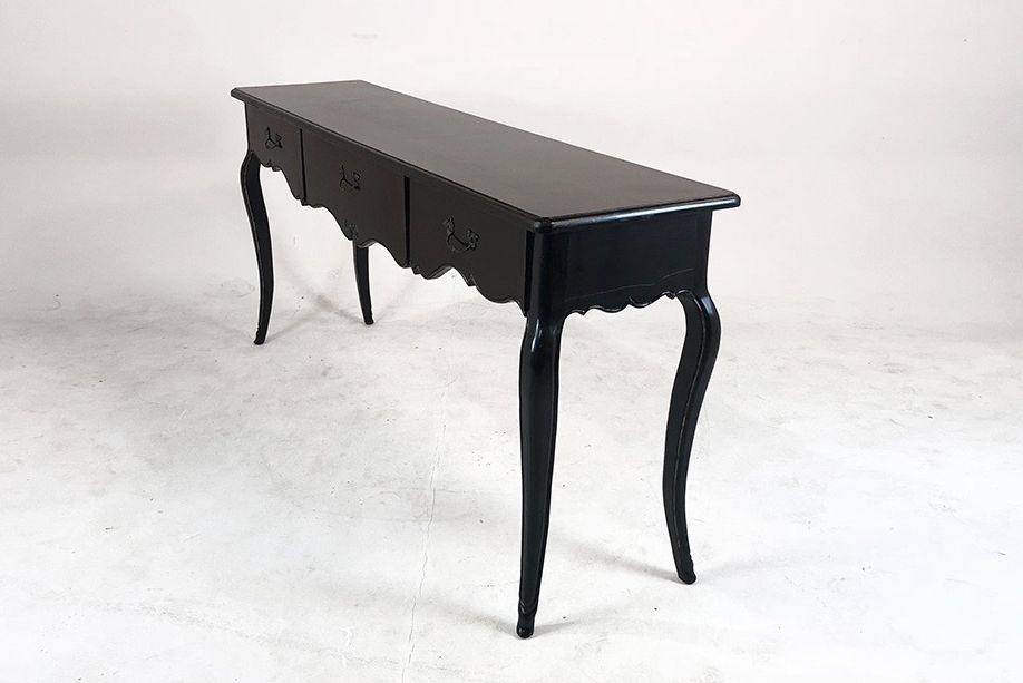 Foto Black Console with Three Drawers Alsace 1925 h86x180x46