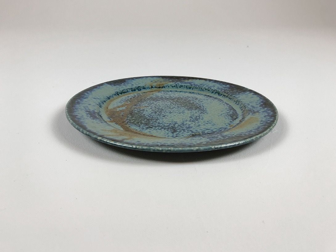 Foto Turquoise Stoneware Plate 1970