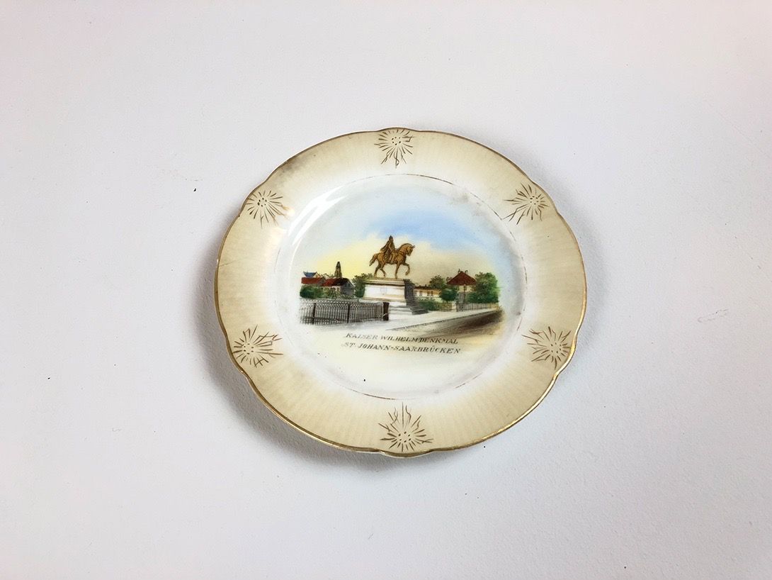 Foto Porcelain Plate &#8220;Kaiser Wilhelm Denkmal&#8221; Saarbrücken, Germany