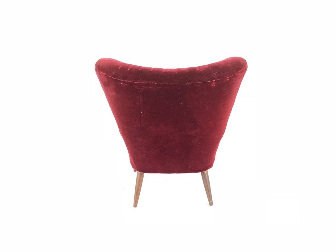 Foto Velvet Wingback Cocktail Chair