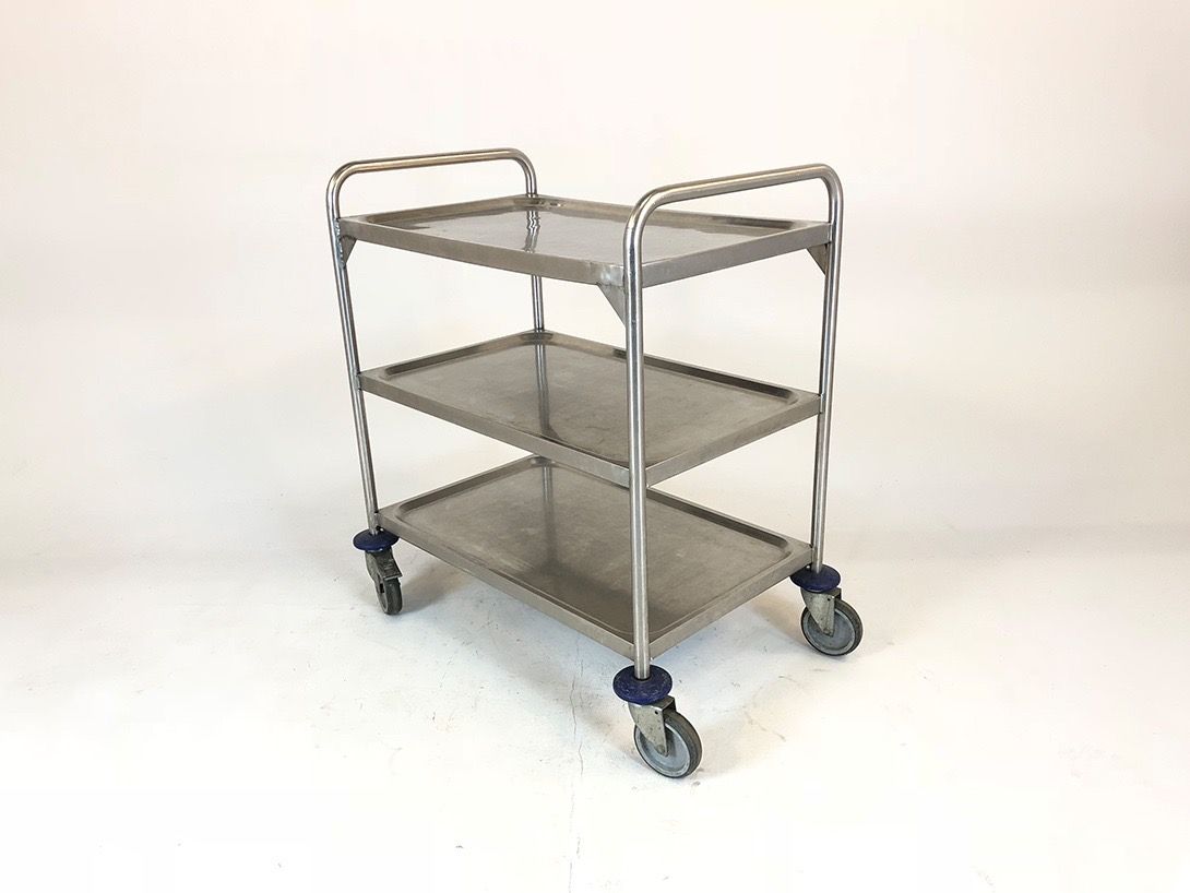 Foto Precious Metal Serving Cart Germany 1960 h95x90x60
