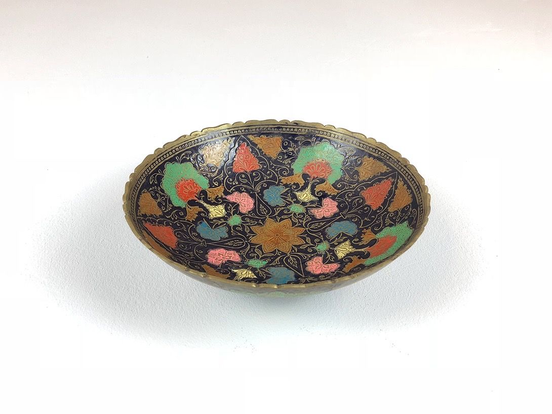 Foto Painted Messing Bowl