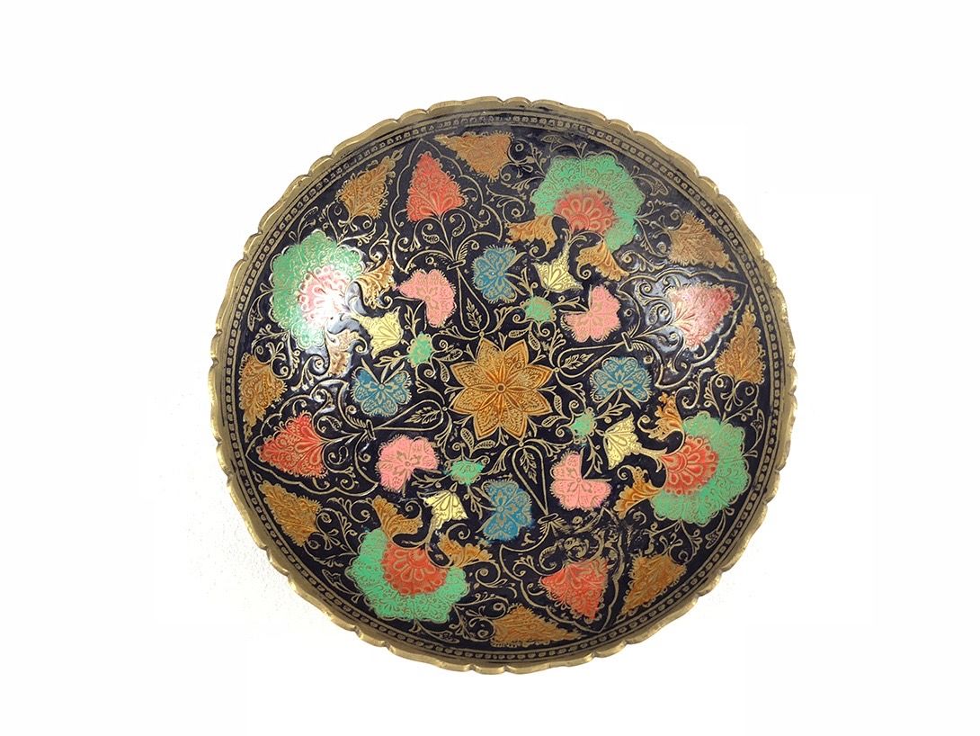 Foto Painted Messing Bowl