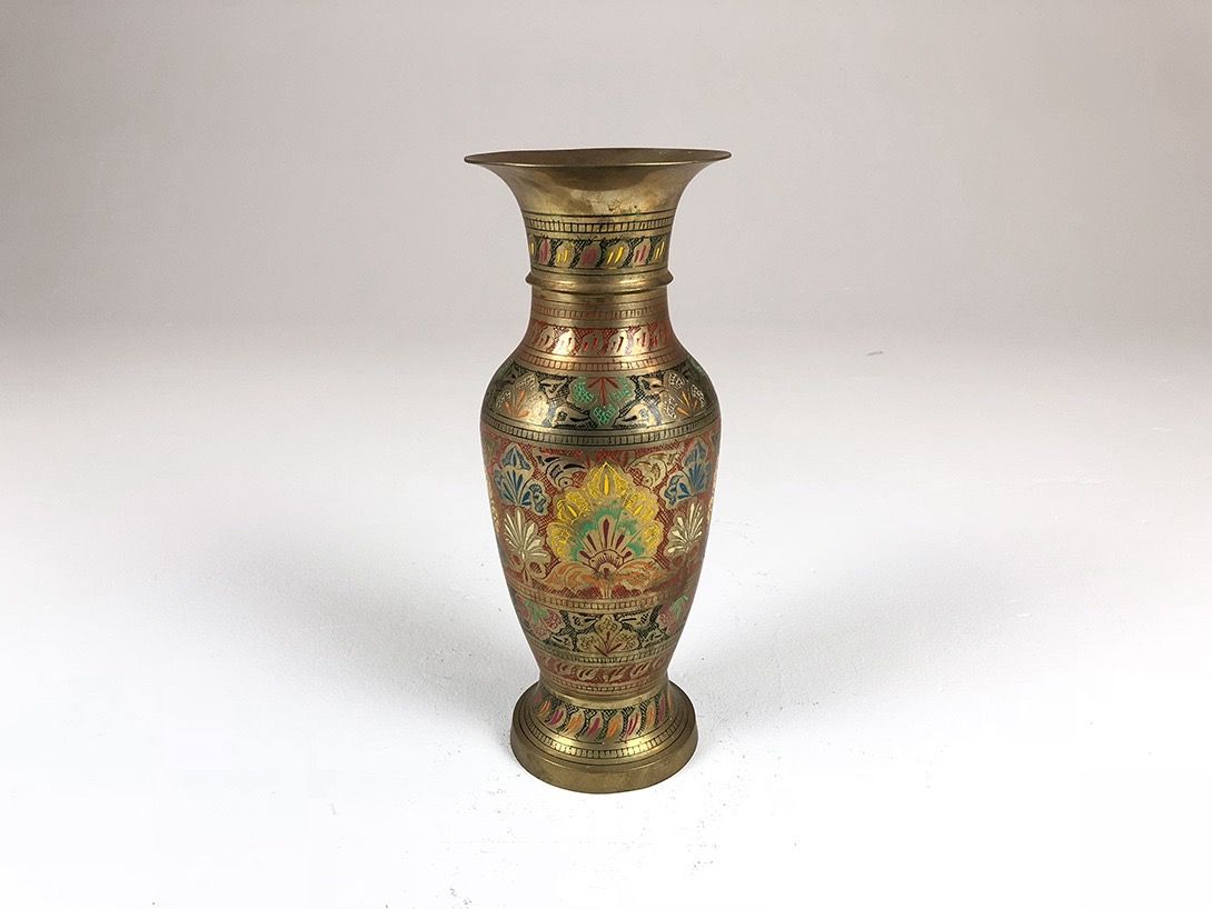 Foto Oriental Brass Vase h30