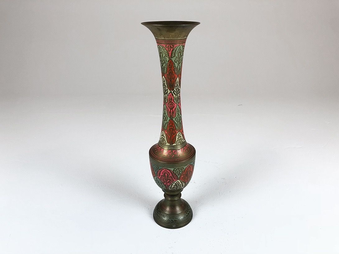 Foto Oriental Brass Vase with Long Neck h43