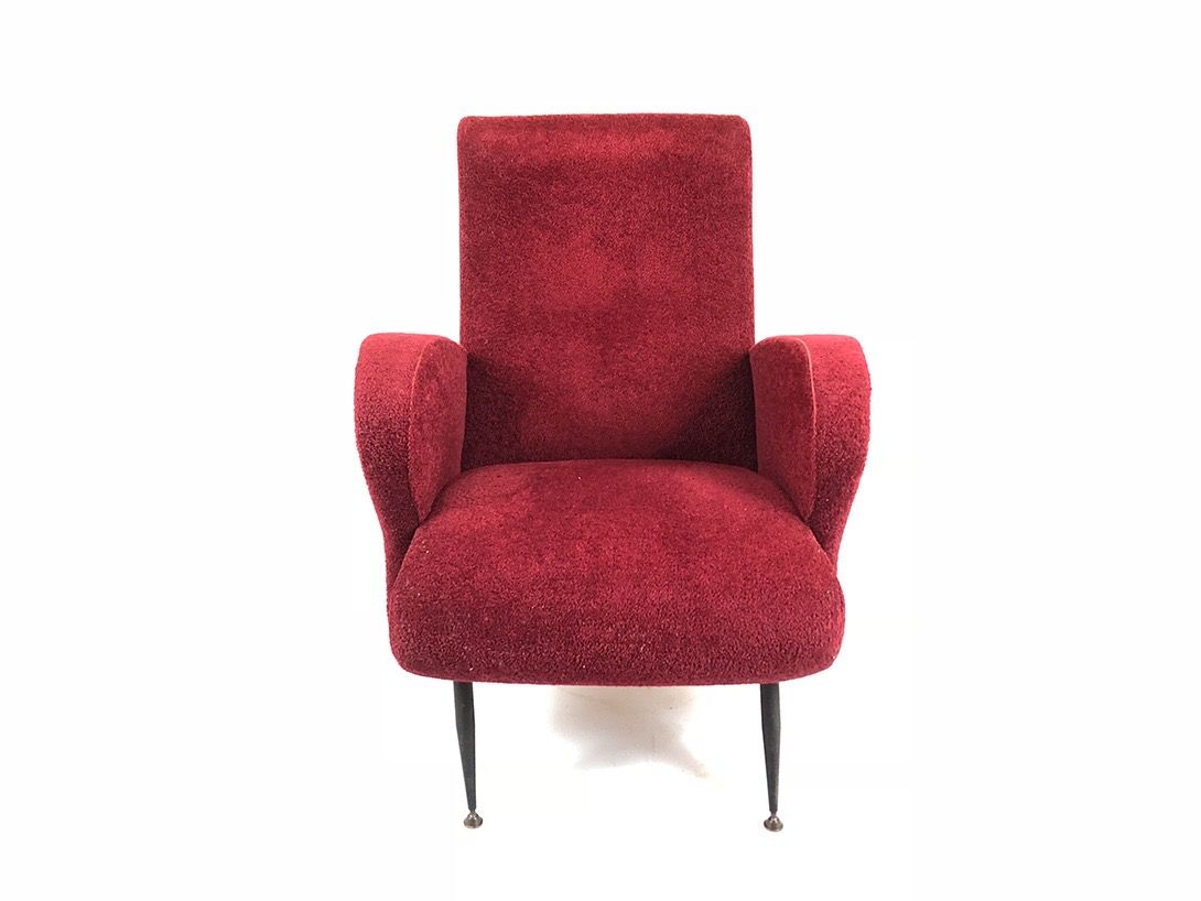 Foto Red Charming Armchair Italy 1955