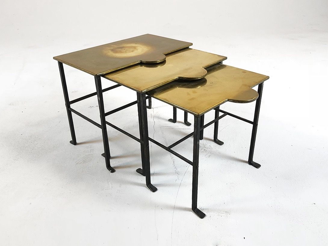 Foto Messing Nesting Table h31x39x27