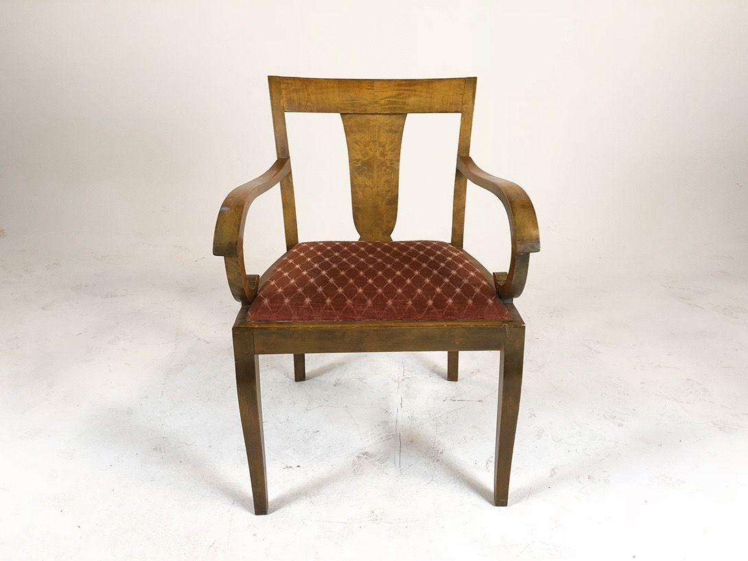 Foto Wooden Armchair with Red Cushion h87x60x60 sh48