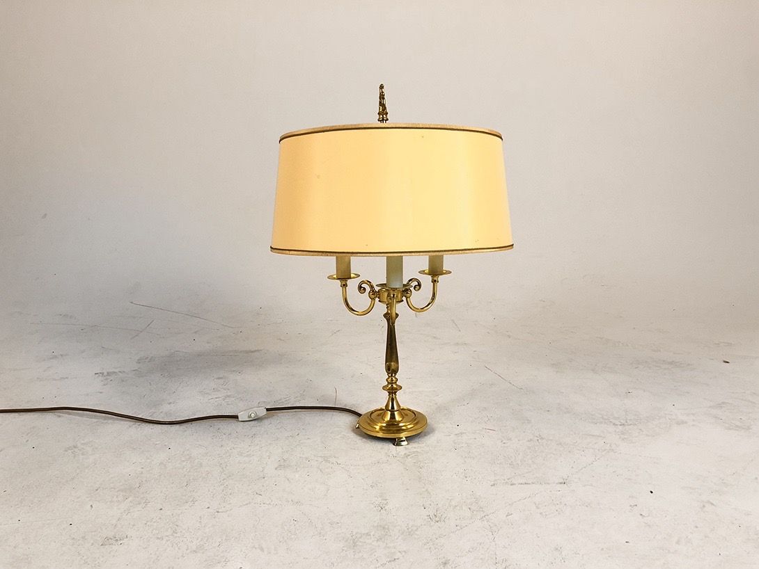 Foto Gold Desk Lamp with Yellow Shade h60