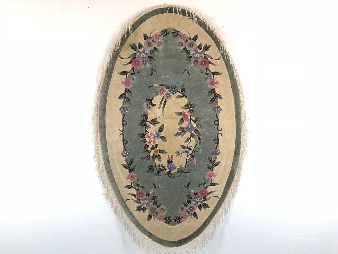 Foto Oval Chinese Carpet with Flower Detail 154x94cm 0058