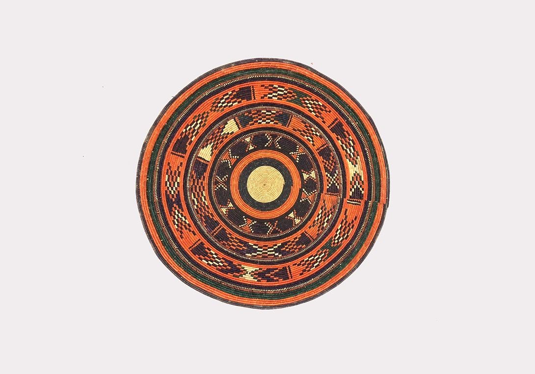 Foto Colorful Large Round Rattan Bowl ø64