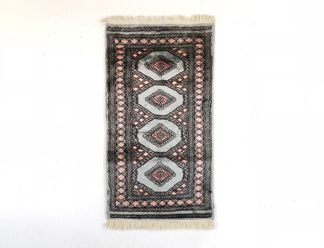 Foto Light Blue and Pink Persian Carpet 122x67cm 0015