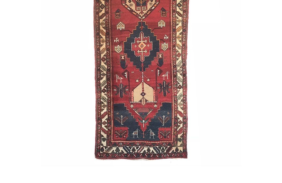 Foto Long Red and Blue Persian Rug 460x110cm 0148