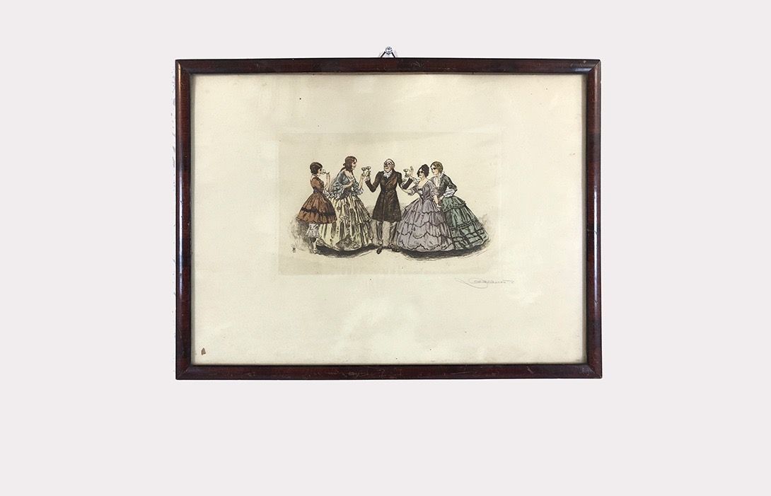 Foto Drawing of a Man and a Group of Women 26C9