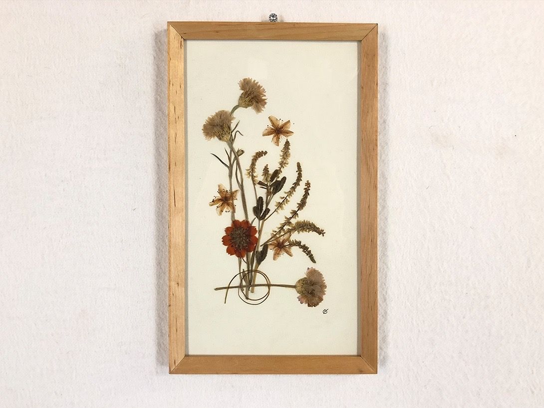 Foto Handmade Flower Picture with Natural Wood Frame