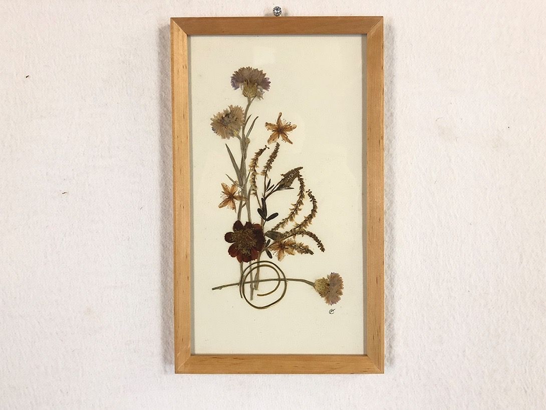 Foto Handmade Flower Picture with Natural Wood Frame