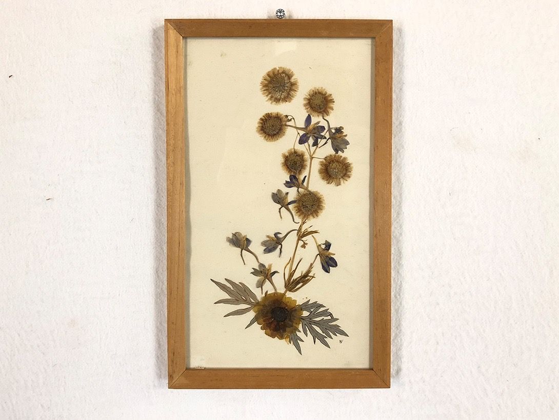 Foto Handmade Flower Picture with Natural Wood Frame