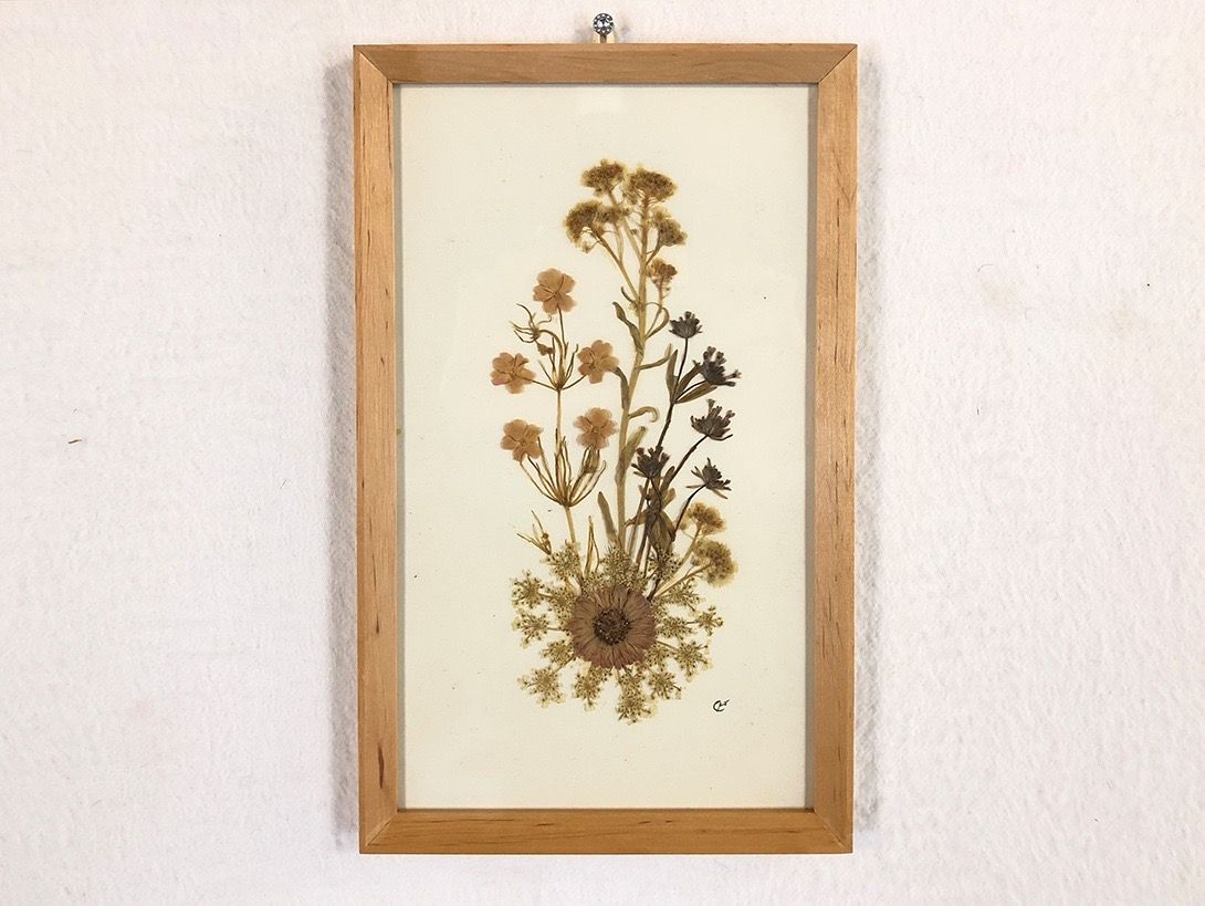 Foto Handmade Flower Picture with Natural Wood Frame
