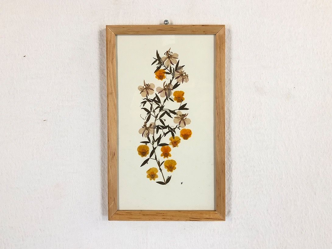 Foto Handmade Flower Picture with Natural Wood Frame