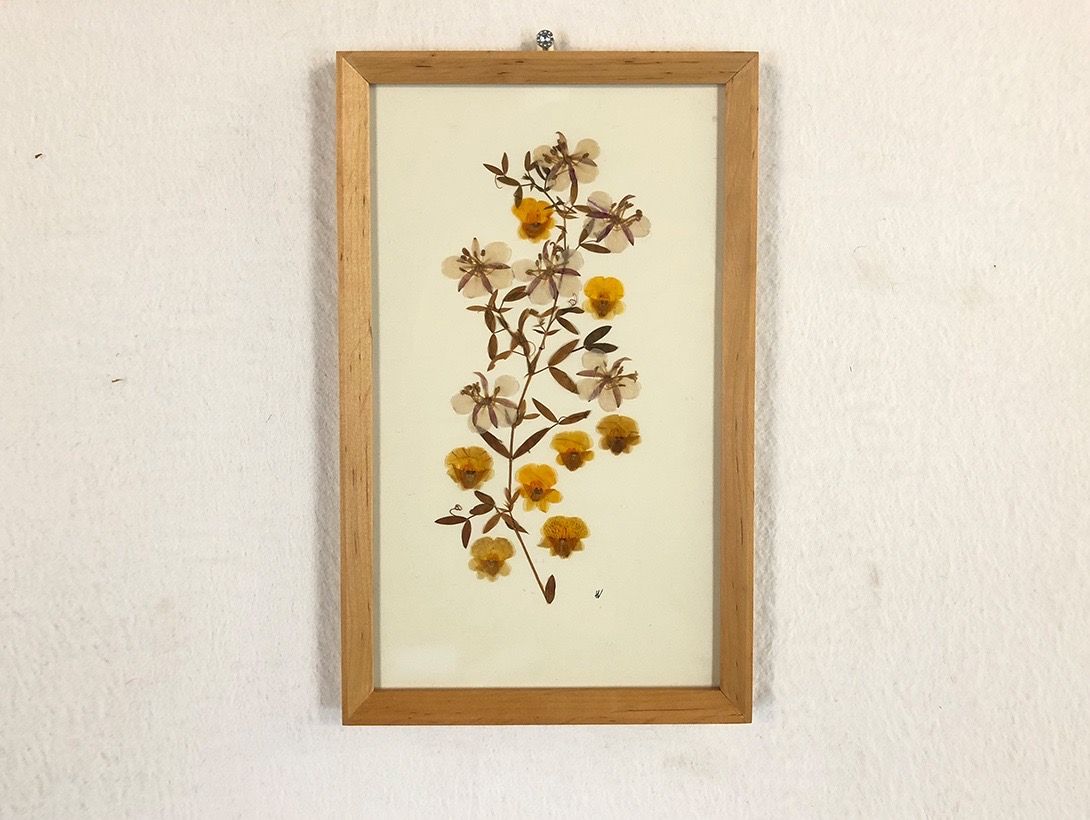 Foto Handmade Flower Picture with Natural Wood Frame