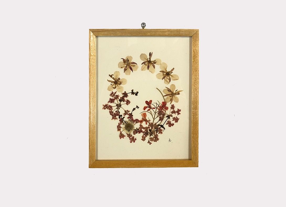 Foto Handmade Artwork Made of Real Flowers