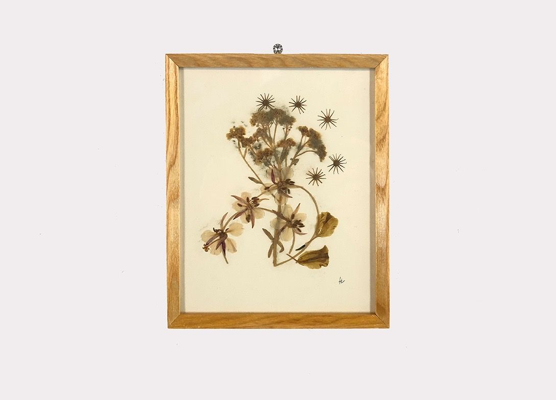 Foto Handmade Artwork Made of Real Flowers
