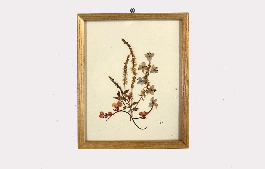 Foto Handmade Artwork Made of Real Flowers