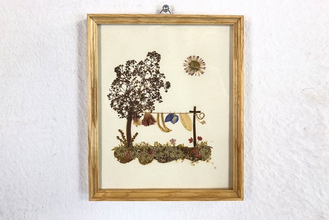 Foto Handmade Artwork Made of Real Flowers