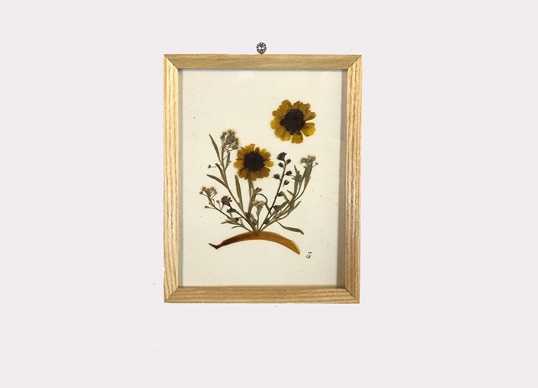Foto Handmade Artwork Made of Real Flowers