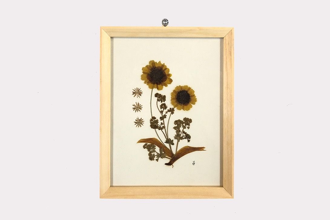 Foto Handmade Artwork Made of Real Flowers