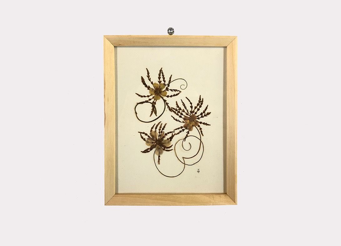 Foto Handmade Artwork Made of Real Flowers
