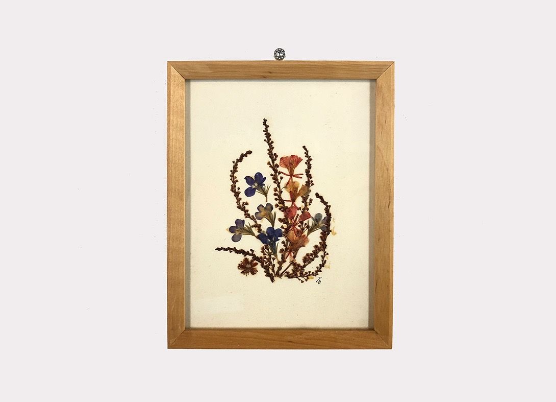 Foto Handmade Artwork Made of Real Flowers