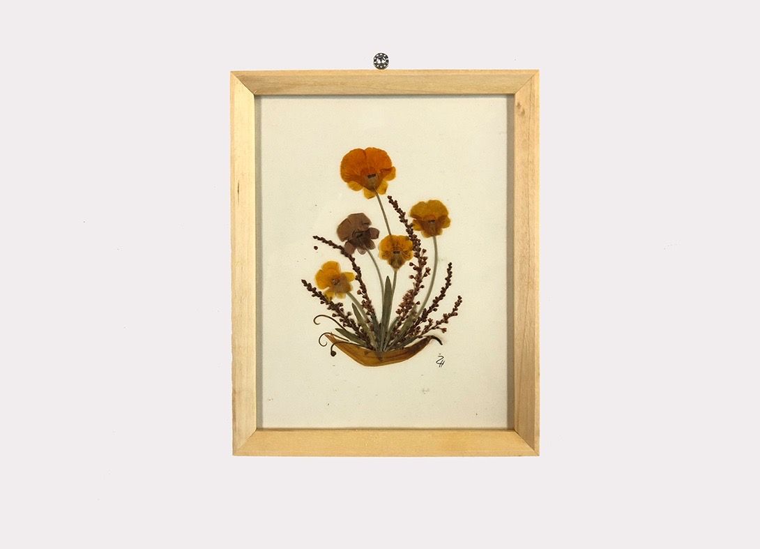 Foto Handmade Artwork Made of Real Flowers