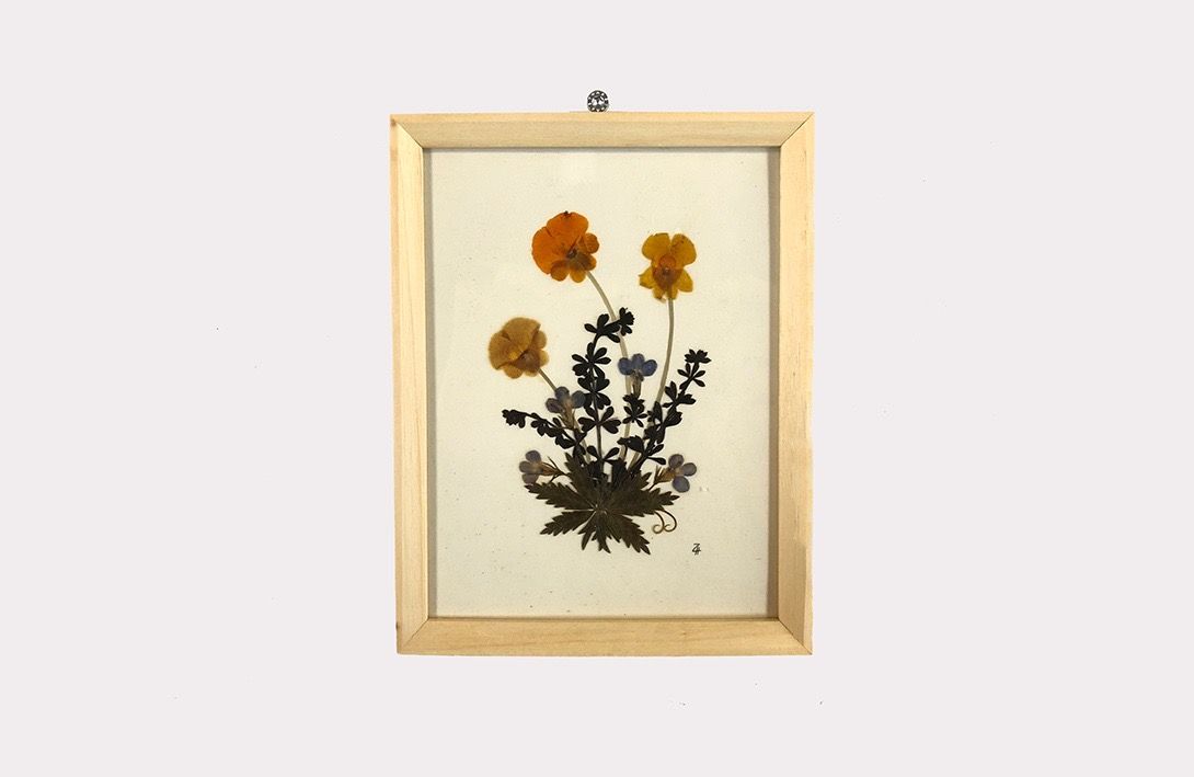 Foto Handmade Artwork Made of Real Flowers